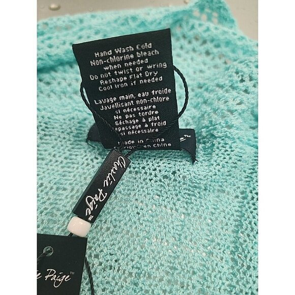 Charlie Paige Cardigan Sweater Light Blue Sleeveless Knit NWT Women's Small - Picture 3 of 9